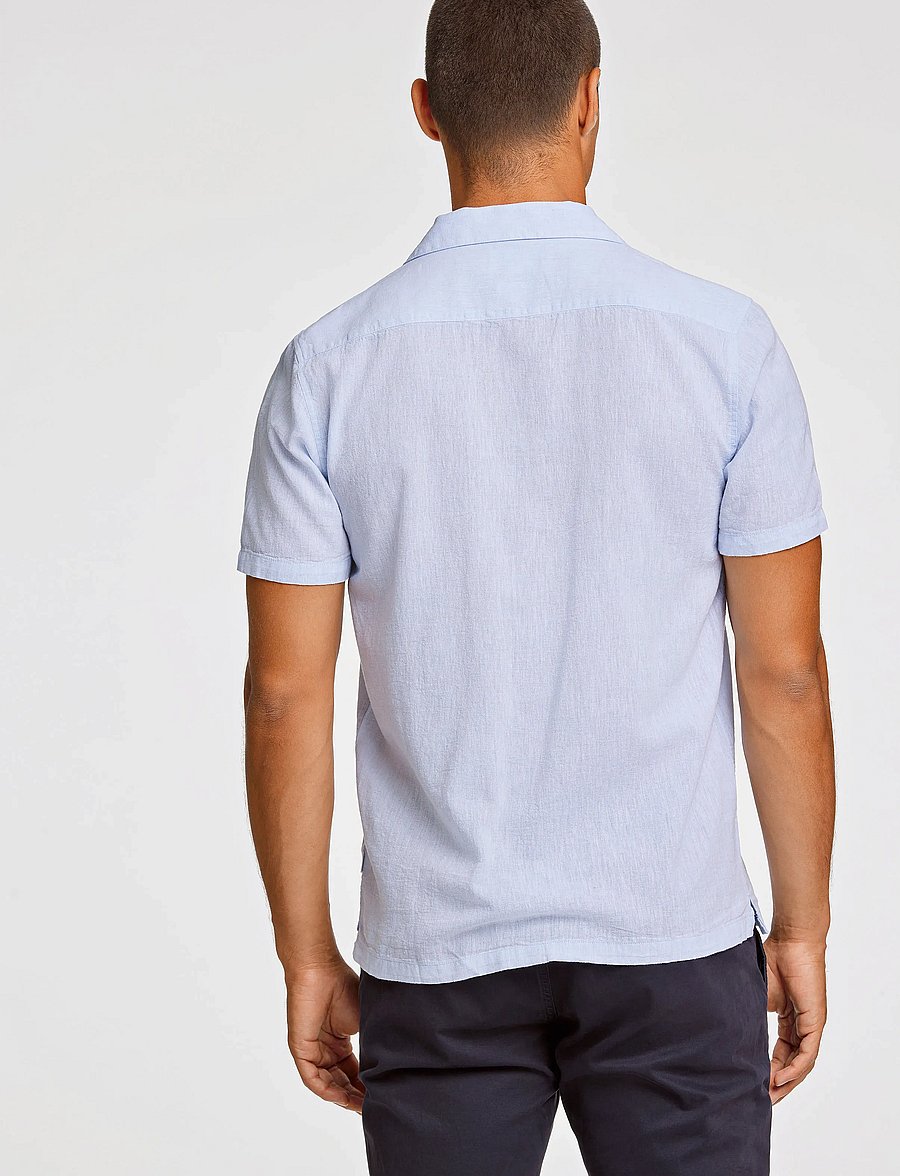 Lindbergh - Casual linen blend resort S/S - kurzarmhemden - light blue - 3