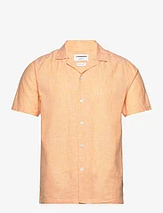 Lindbergh - Casual linen blend resort S/S - linen shirts - lt orange - 0