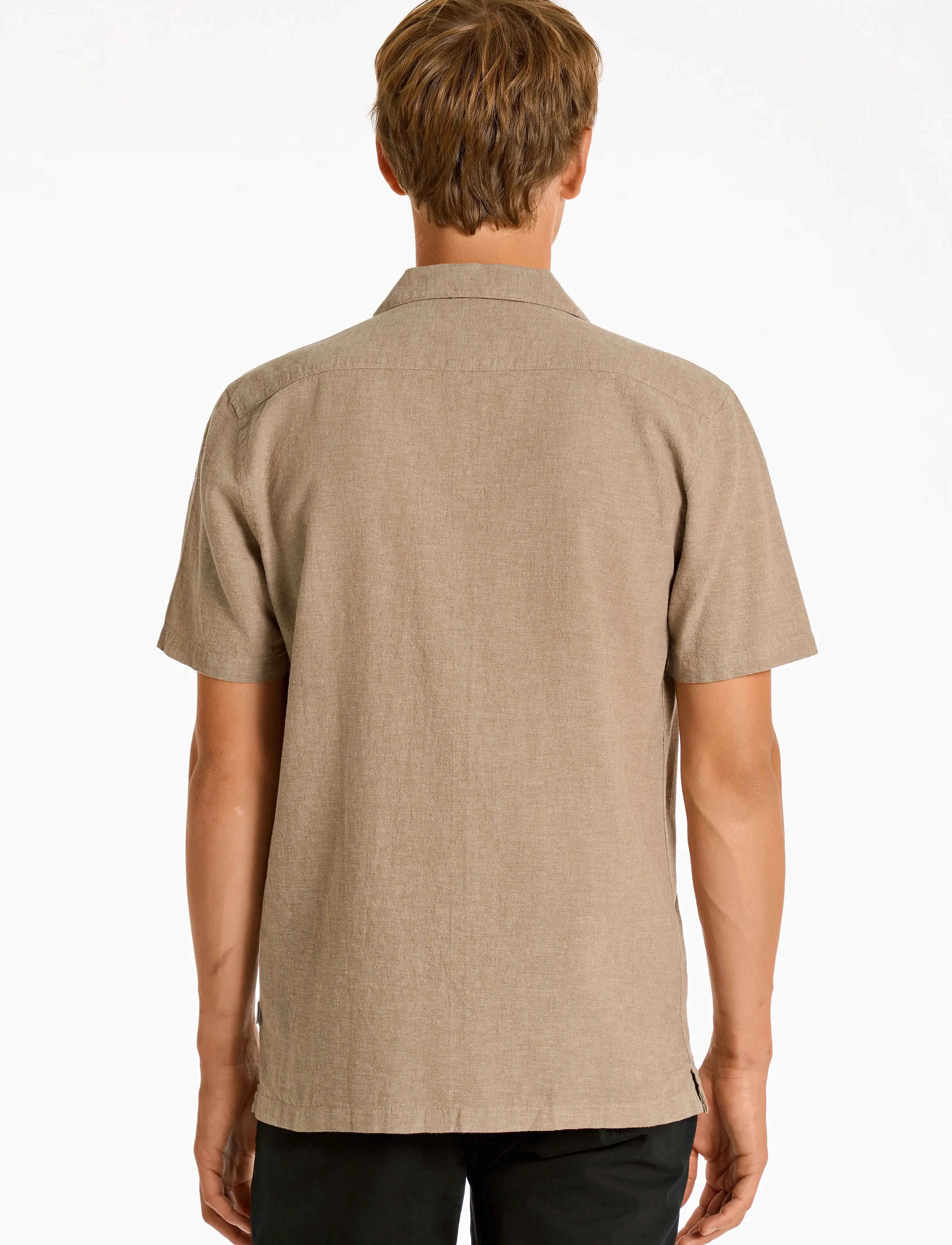 Lindbergh - Casual linen blend resort S/S - kortærmede skjorter - mid stone - 3