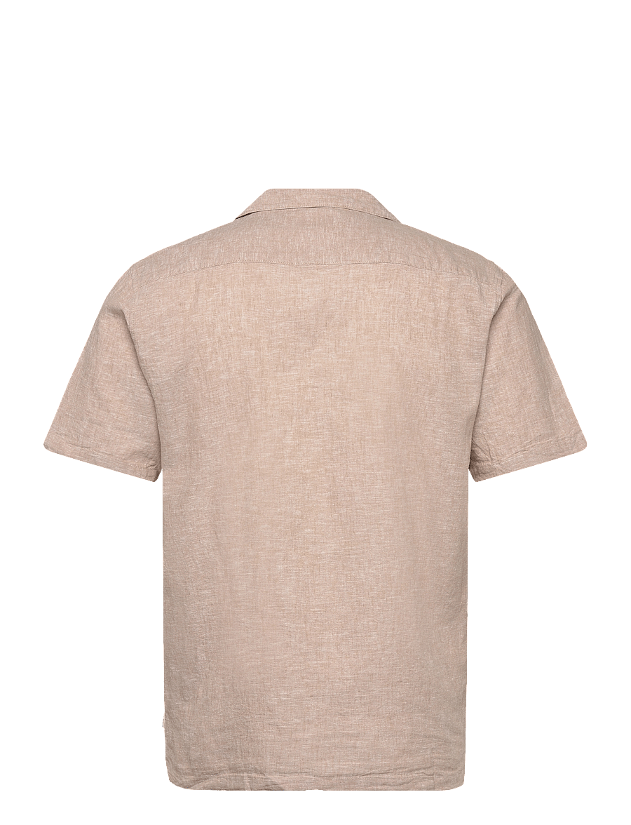 Lindbergh - Casual linen blend resort S/S - kurzarmhemden - sand - 2