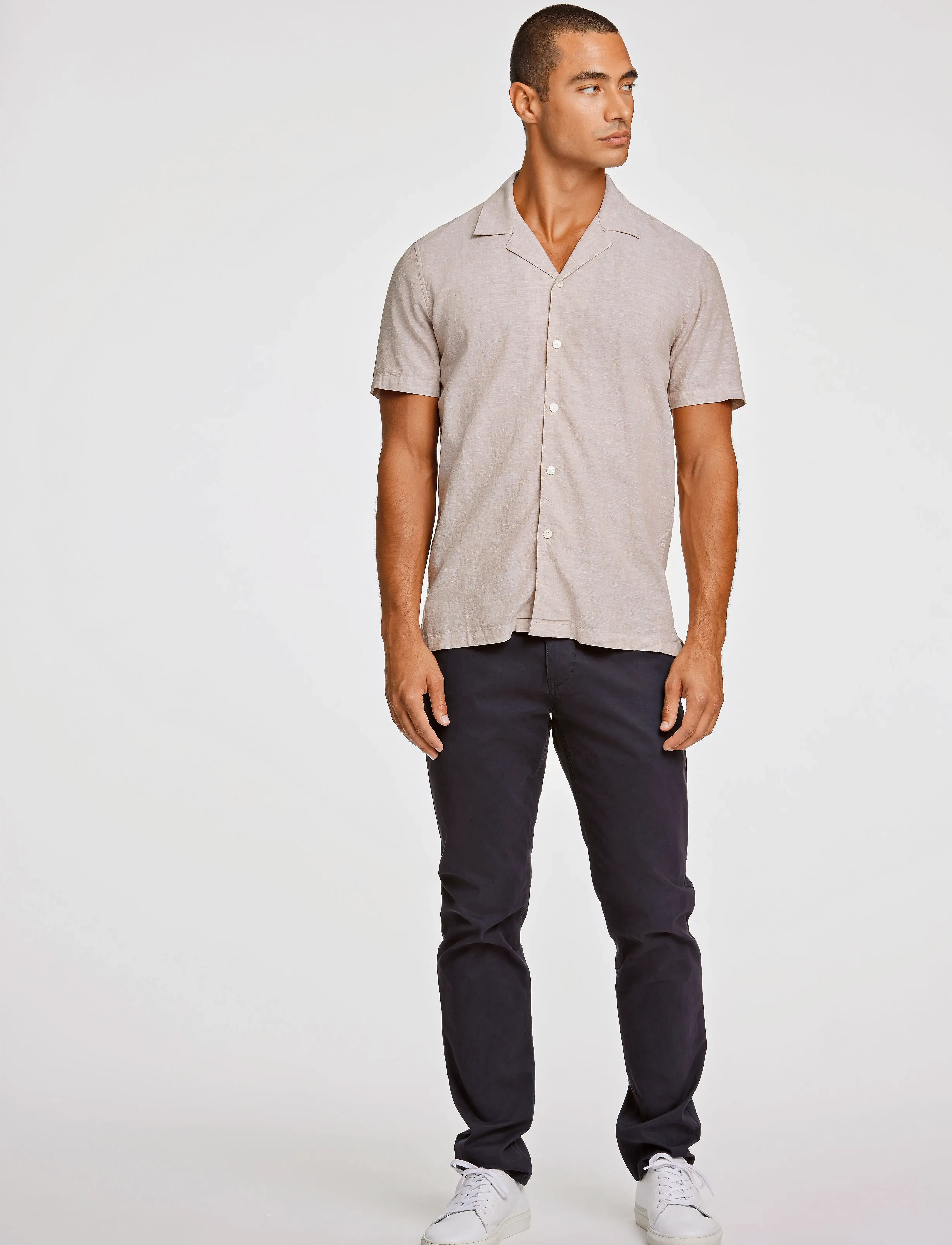 Lindbergh - Casual linen blend resort S/S - kurzarmhemden - sand - 4