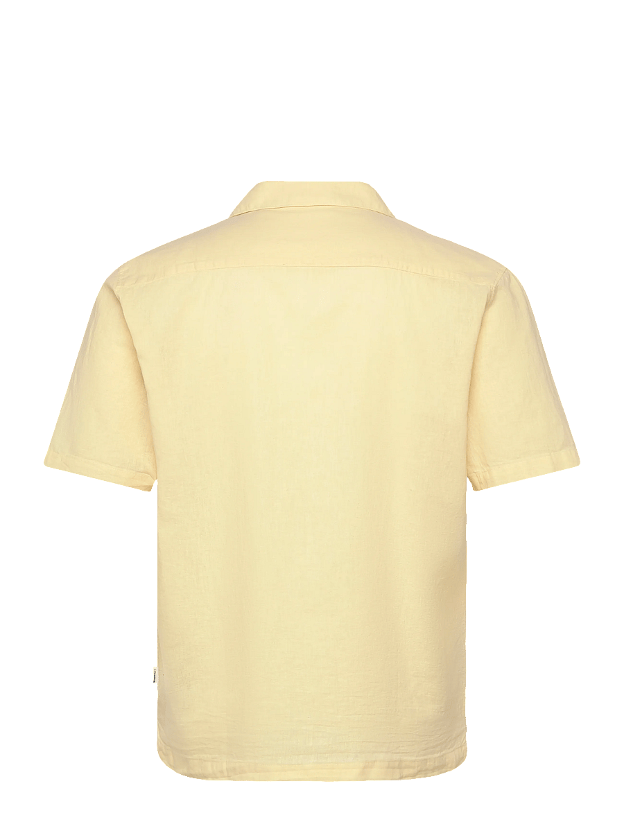 Lindbergh - Casual linen blend resort S/S - kortärmade skjortor - soft yellow - 2