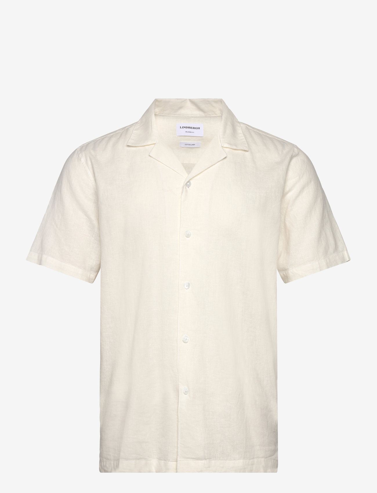 Lindbergh - Casual linen blend resort S/S - linneskjortor - white - 1