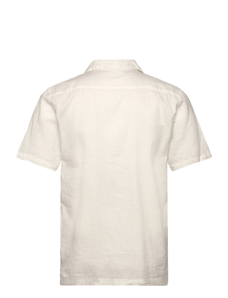 Lindbergh - Casual linen blend resort S/S - linneskjortor - white - 2