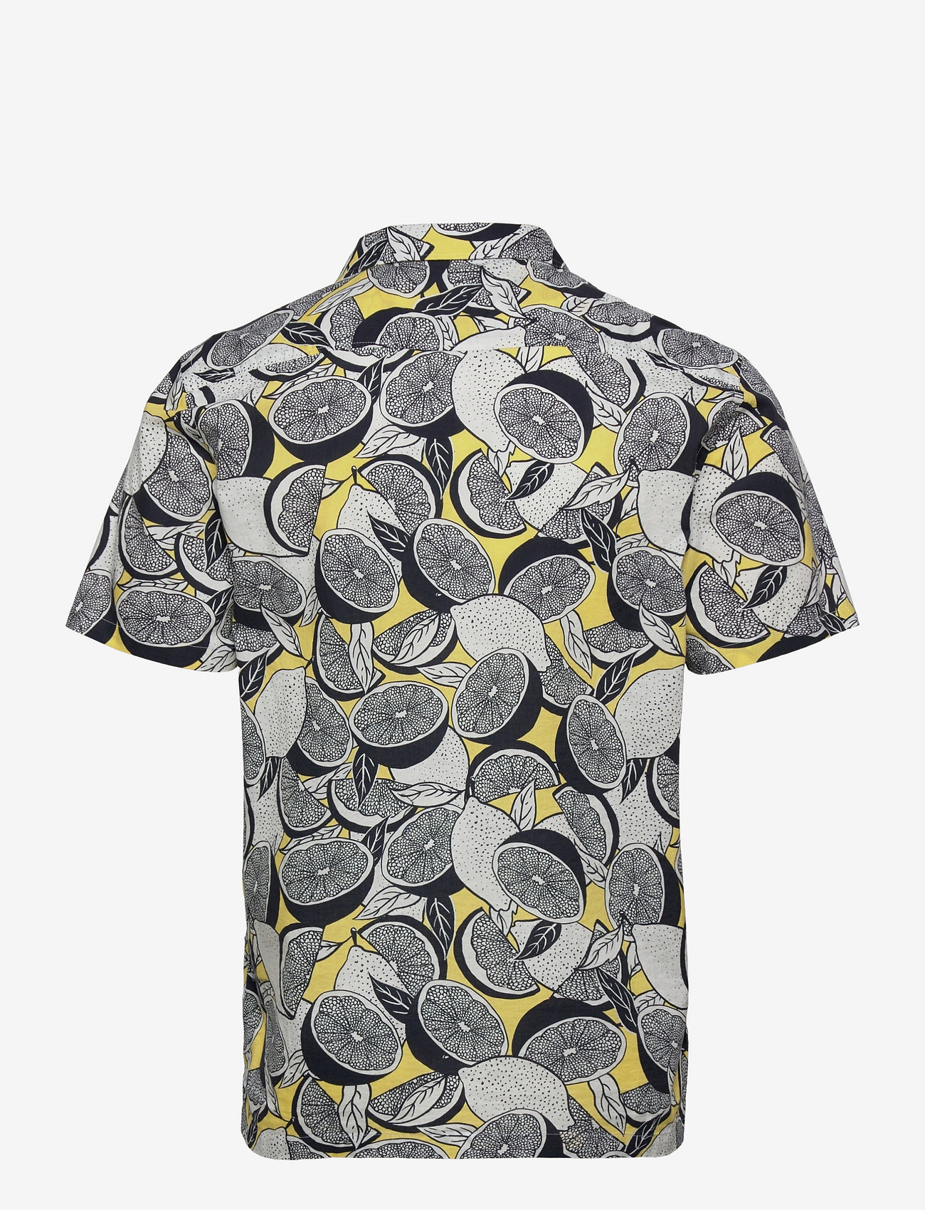 Lindbergh - AOP resort collar shirt S/S - yellow - 1