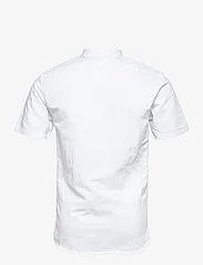 Lindbergh - Mandarin linen blend shirt S/S - linskjorter - white - 1