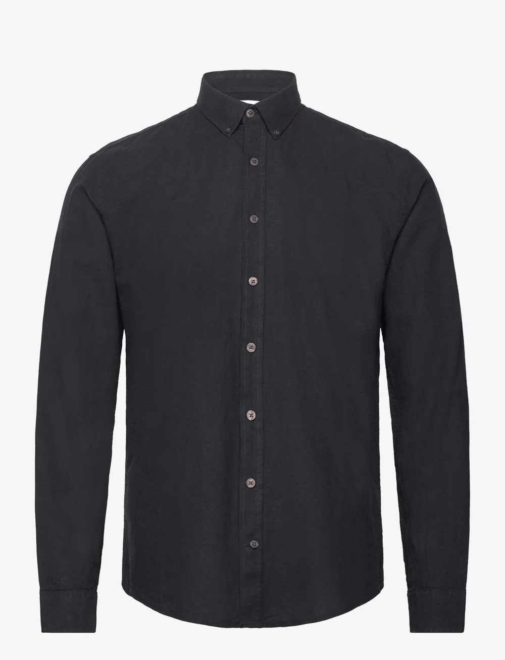Lindbergh - Linen/cotton shirt L/S - linen shirts - black - 1