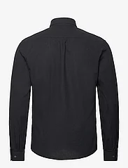 Lindbergh - Linen/cotton shirt L/S - hørskjorter - black - 1