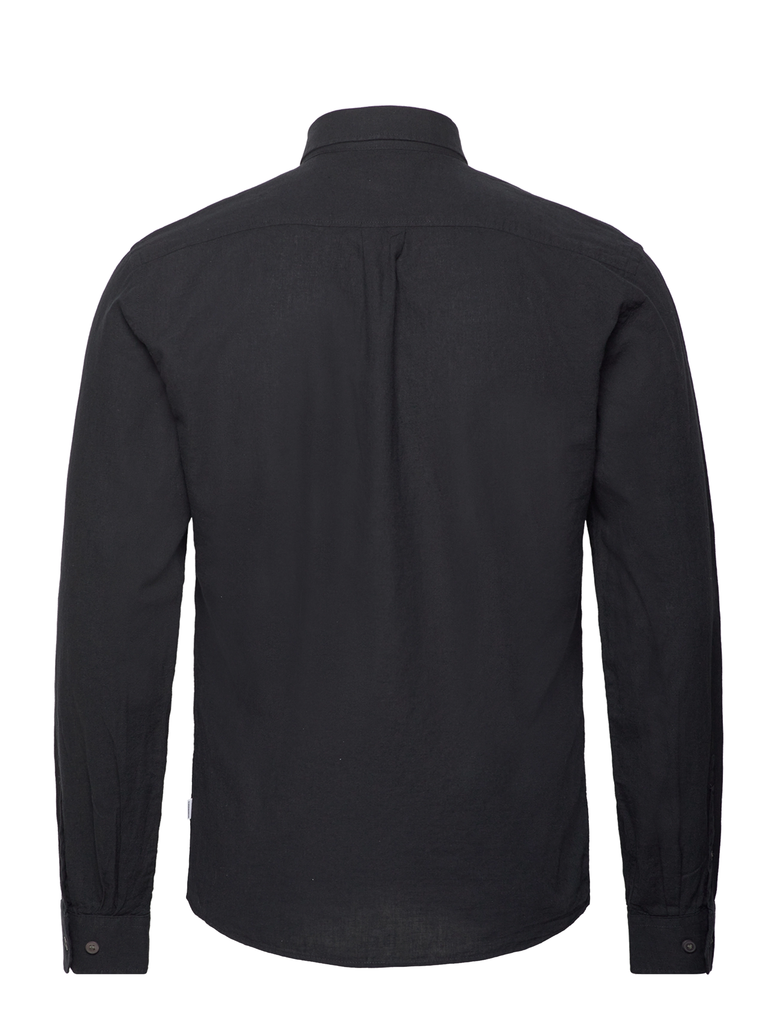 Lindbergh - Linen/cotton shirt L/S - pellavakauluspaidat - black - 2