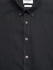 Lindbergh - Linen/cotton shirt L/S - linneskjortor - black - 2