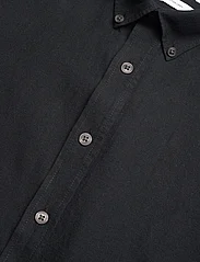 Lindbergh - Linen/cotton shirt L/S - hørskjorter - black - 3