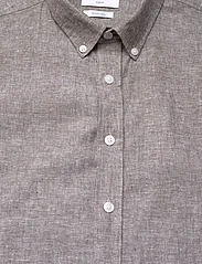 Lindbergh - Linen/cotton shirt L/S - linen shirts - dk stone - 2