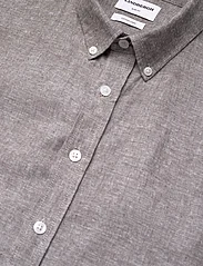 Lindbergh - Linen/cotton shirt L/S - linen shirts - dk stone - 3