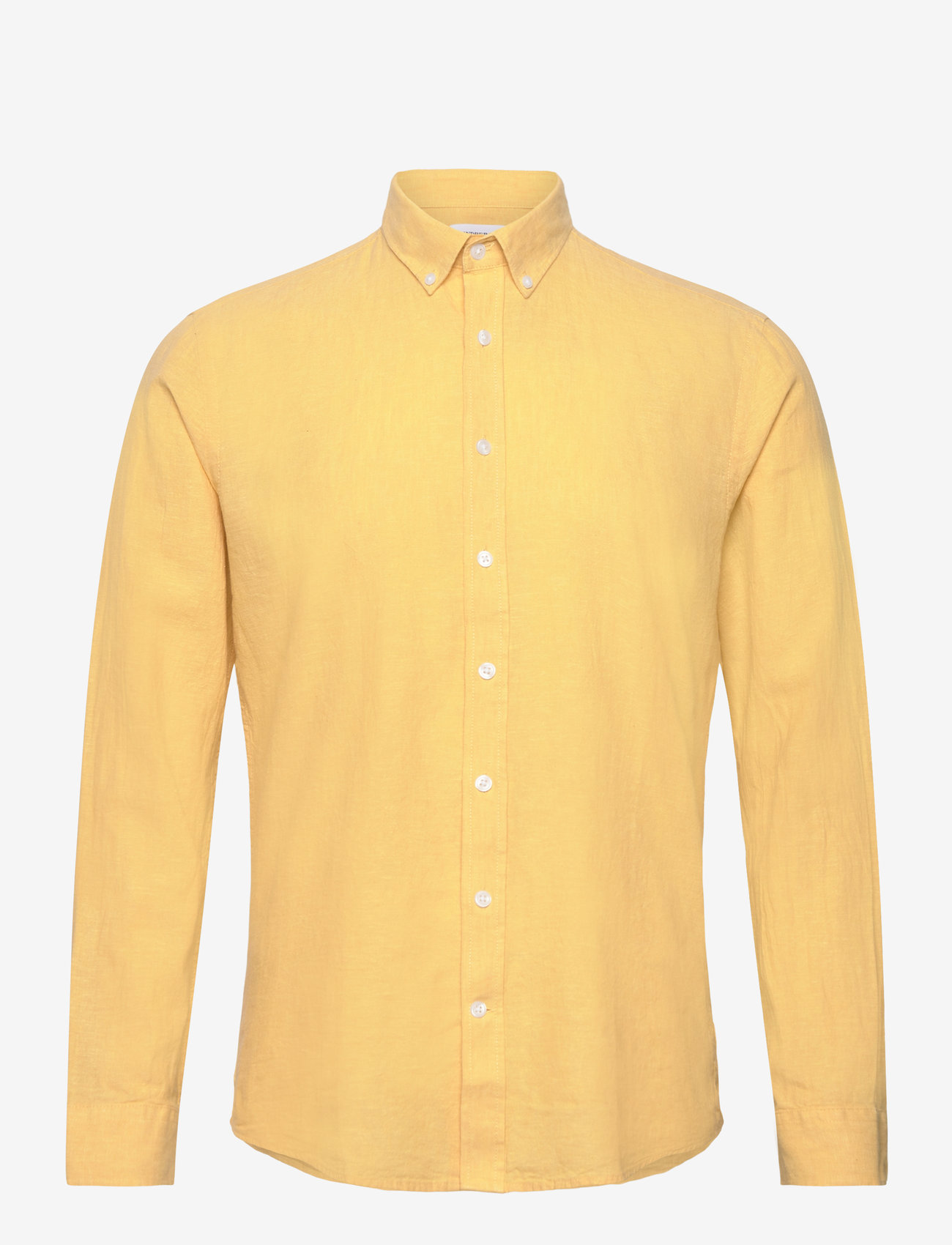 Lindbergh - Linen/cotton shirt L/S - hørskjorter - faded yellow - 1
