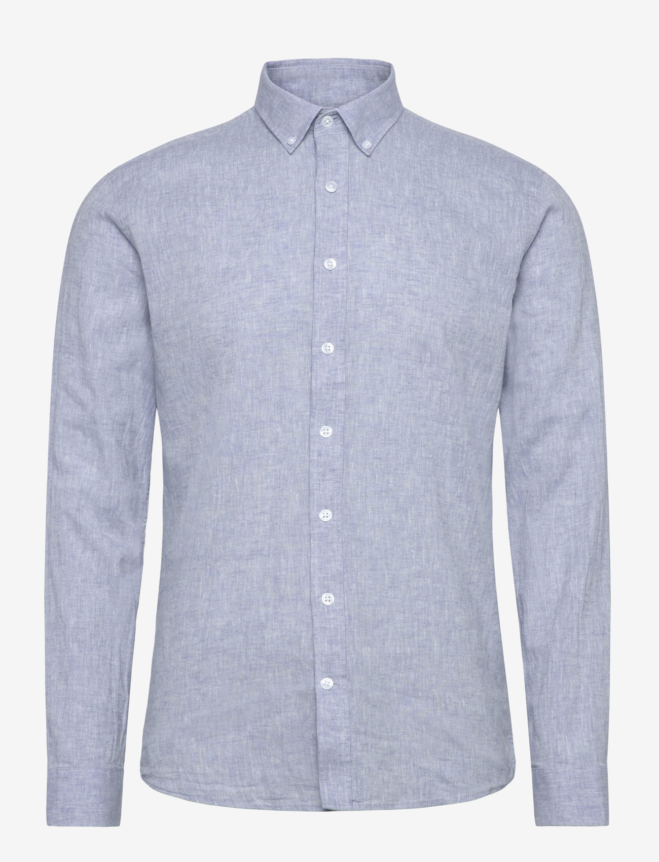 Lindbergh - Linen/cotton shirt L/S - leinenhemden - lt blue - 1