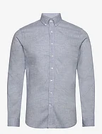 Linen/cotton shirt L/S - LT BLUE