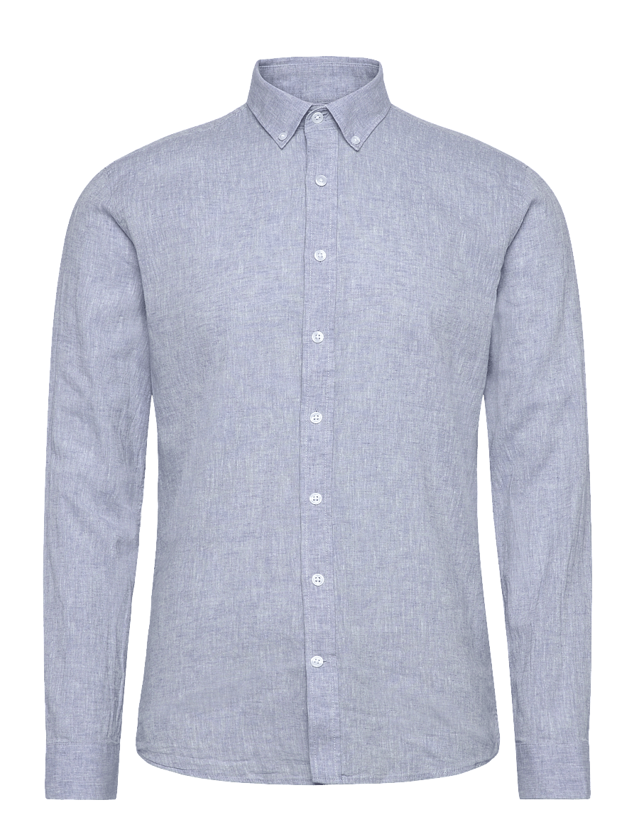 Lindbergh - Linen/cotton shirt L/S - leinenhemden - lt blue - 1