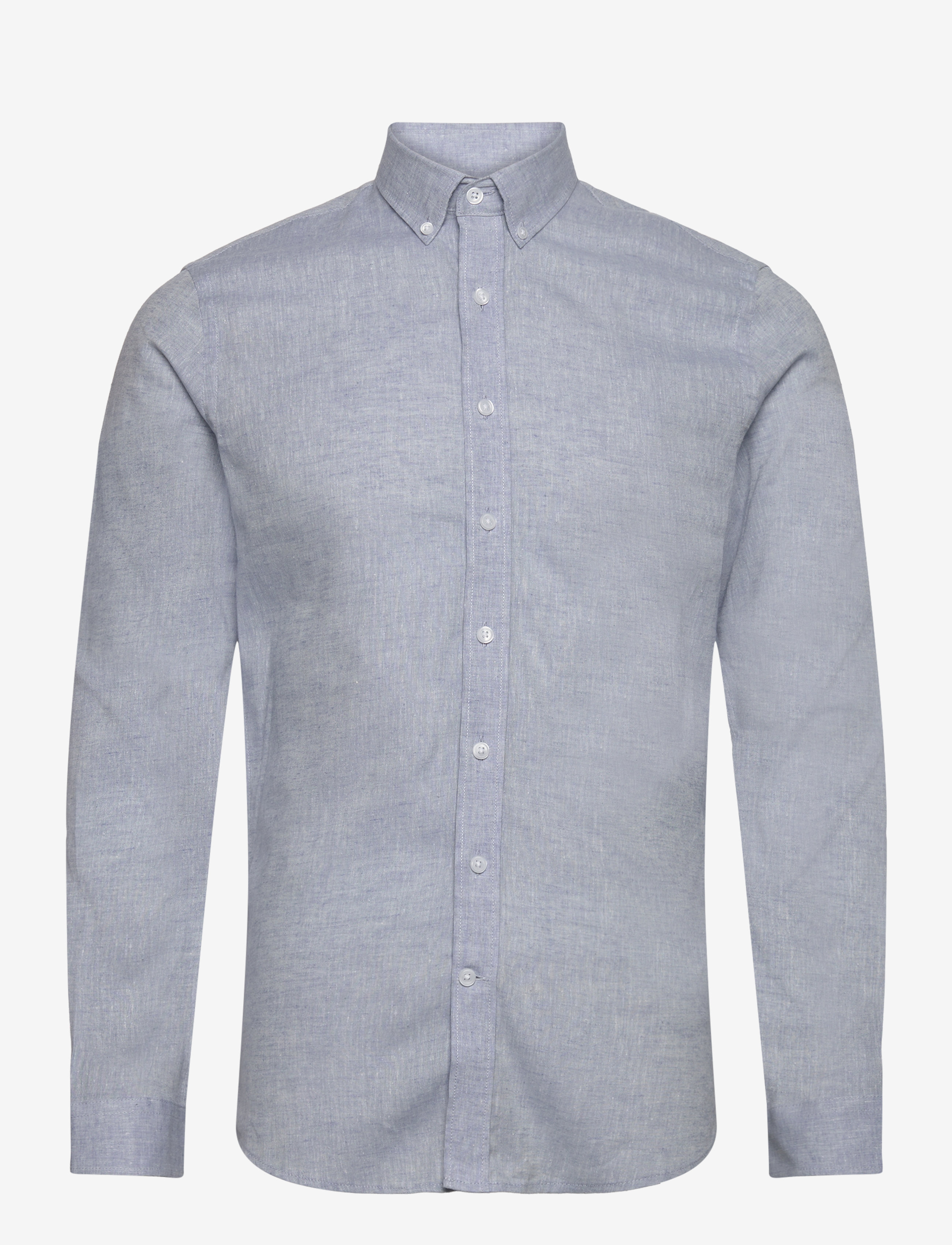 Lindbergh - Linen/cotton shirt L/S - lt blue - 0