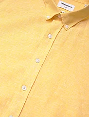 Lindbergh - Linen/cotton shirt L/S - leinenhemden - mid yellow - 3
