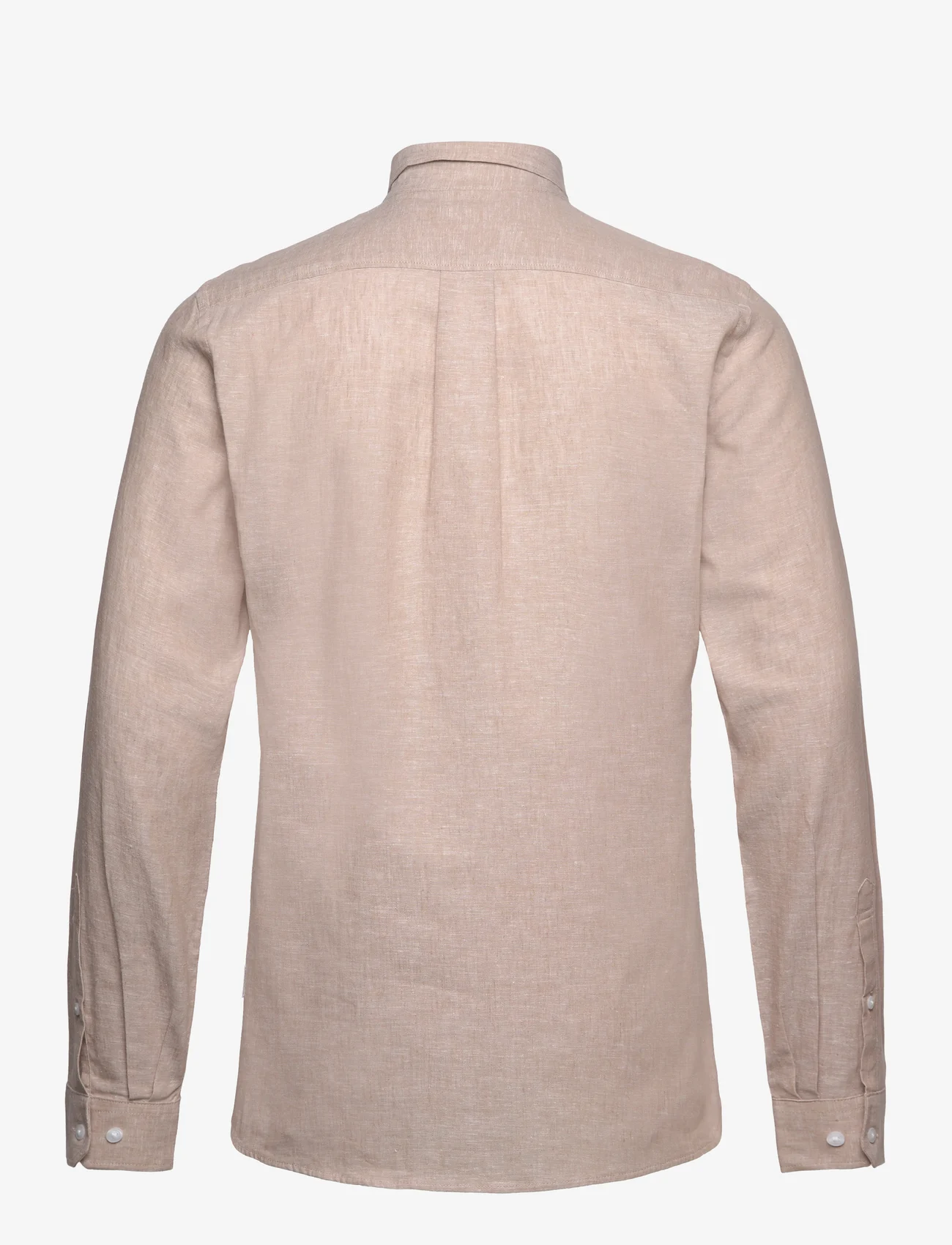 Lindbergh - Linen/cotton shirt L/S - hørskjorter - sand - 1