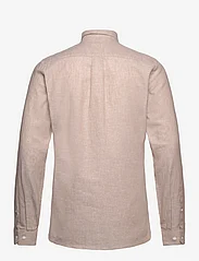 Lindbergh - Linen/cotton shirt L/S - lininiai marškiniai - sand - 1