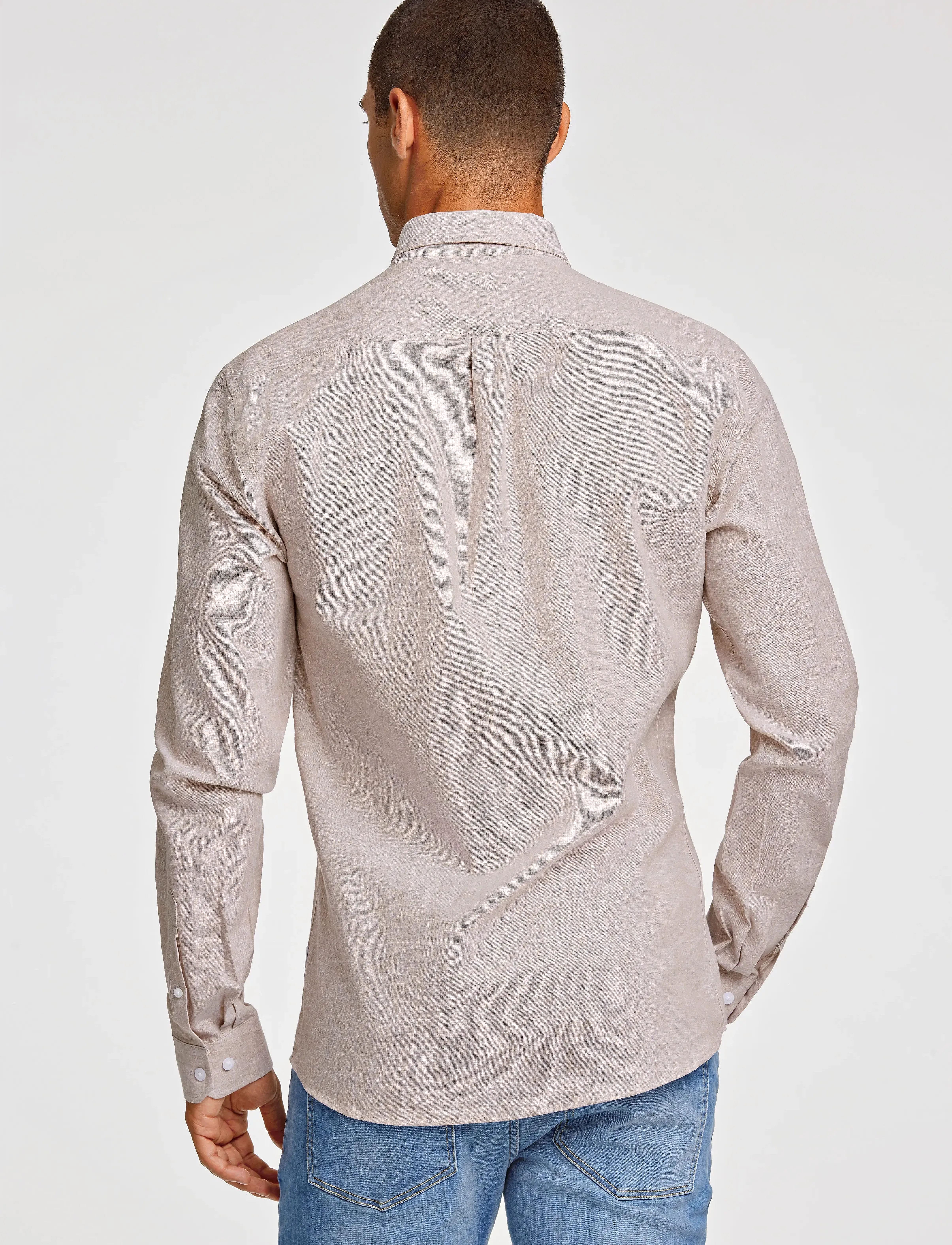 Lindbergh - Linen/cotton shirt L/S - chemises de lin - sand - 3