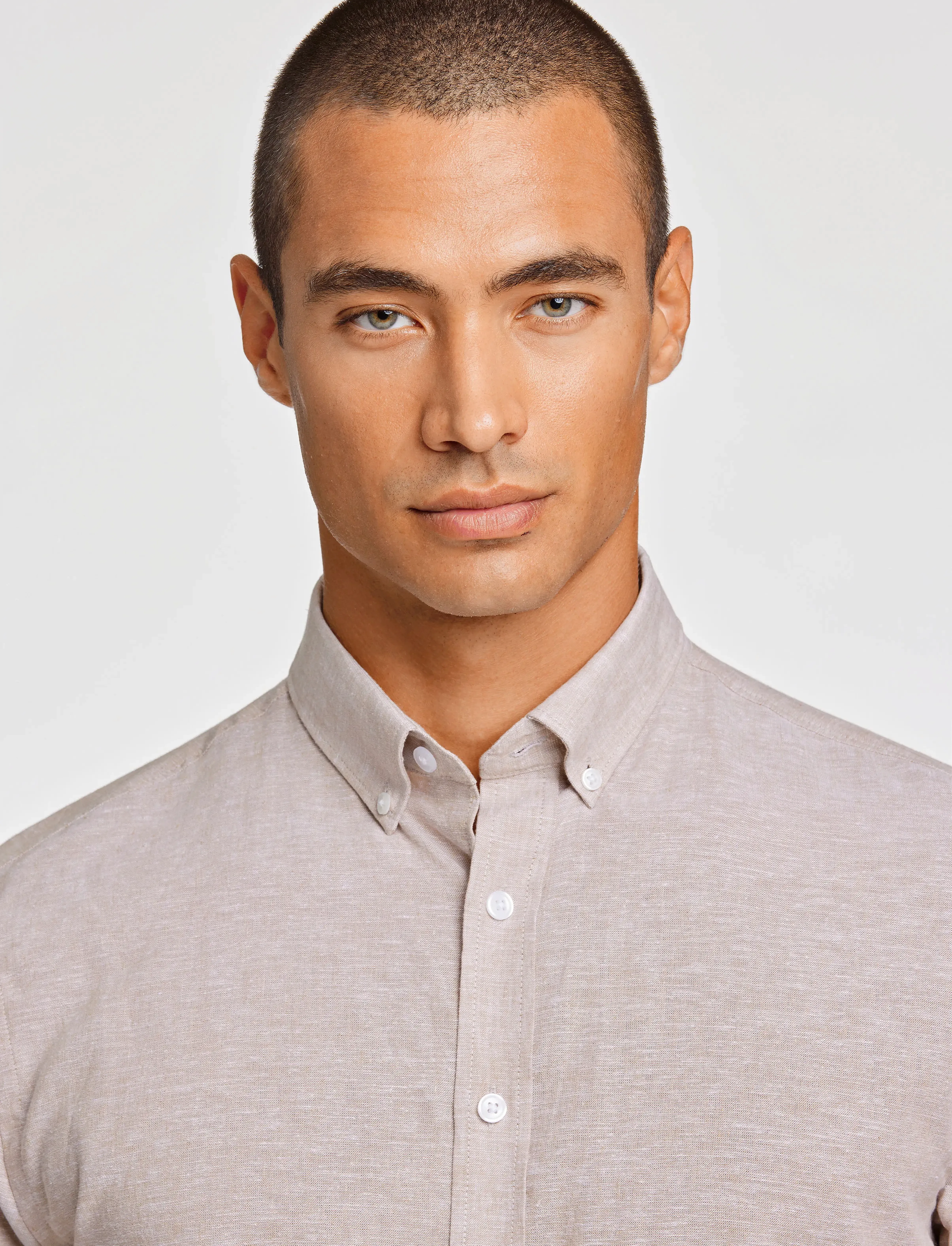 Lindbergh - Linen/cotton shirt L/S - chemises de lin - sand - 5