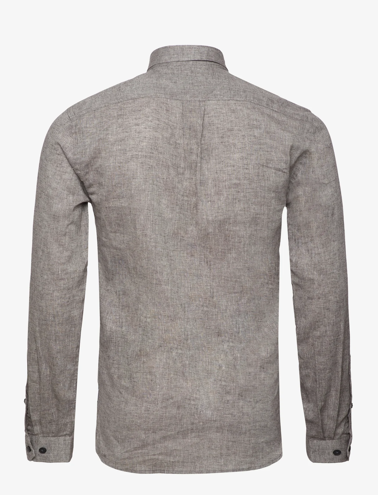 Lindbergh - Linen/cotton shirt L/S - linen shirts - stone - 1