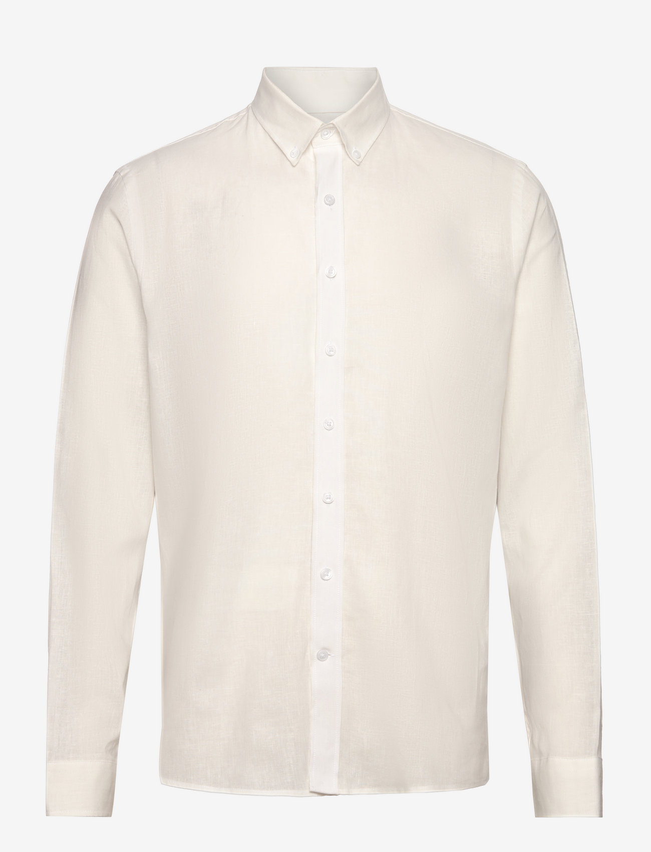 Lindbergh - Linen/cotton shirt L/S - leinenhemden - white - 1