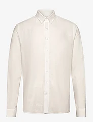 Lindbergh - Linen/cotton shirt L/S - linneskjortor - white - 0