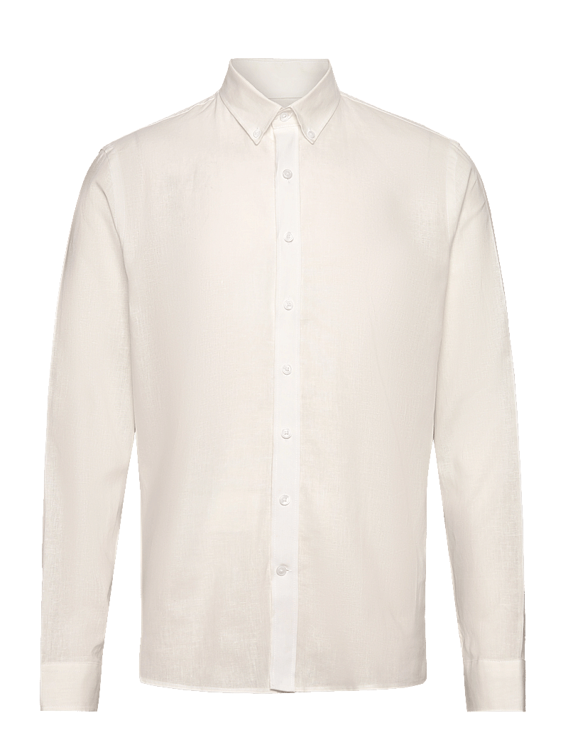Lindbergh - Linen/cotton shirt L/S - leinenhemden - white - 1