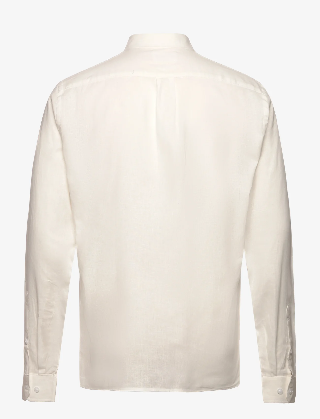 Lindbergh - Linen/cotton shirt L/S - linskjorter - white - 1
