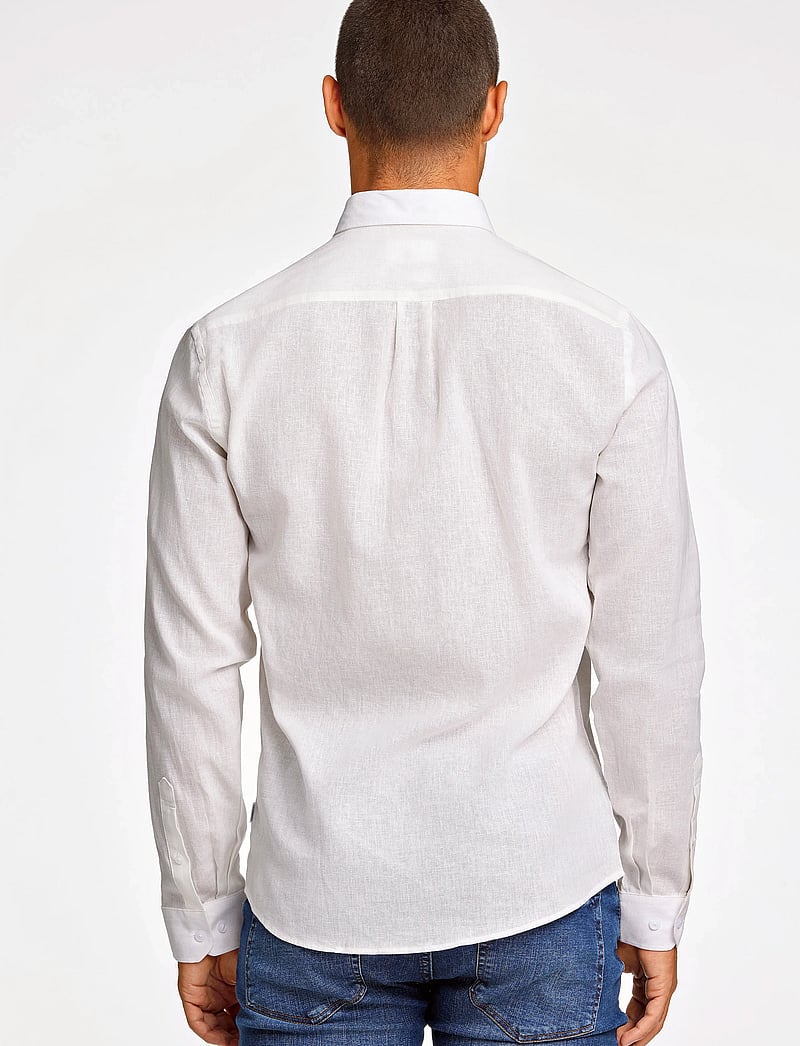 Lindbergh - Linen/cotton shirt L/S - leinenhemden - white - 3