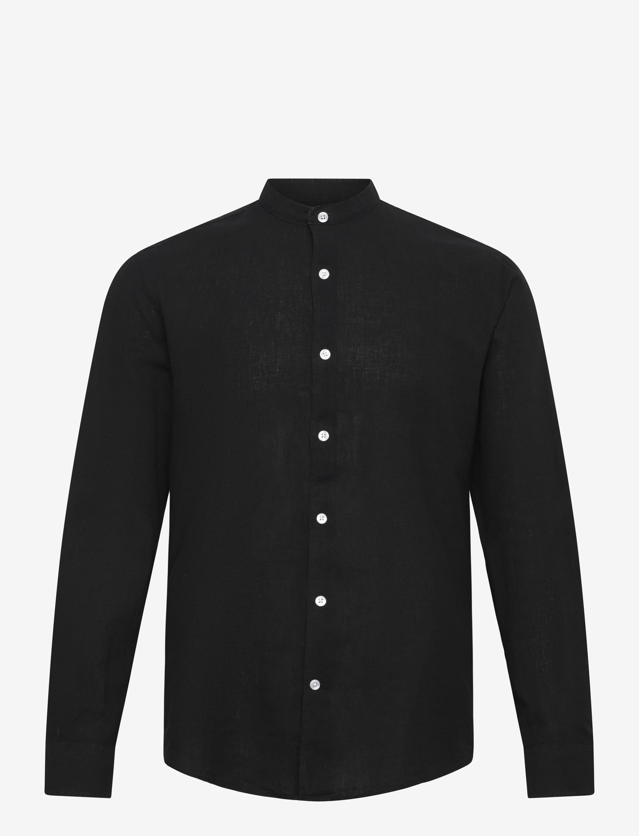 Lindbergh - Linen/cotton shirt L/S - oxford skjorter - black - 1