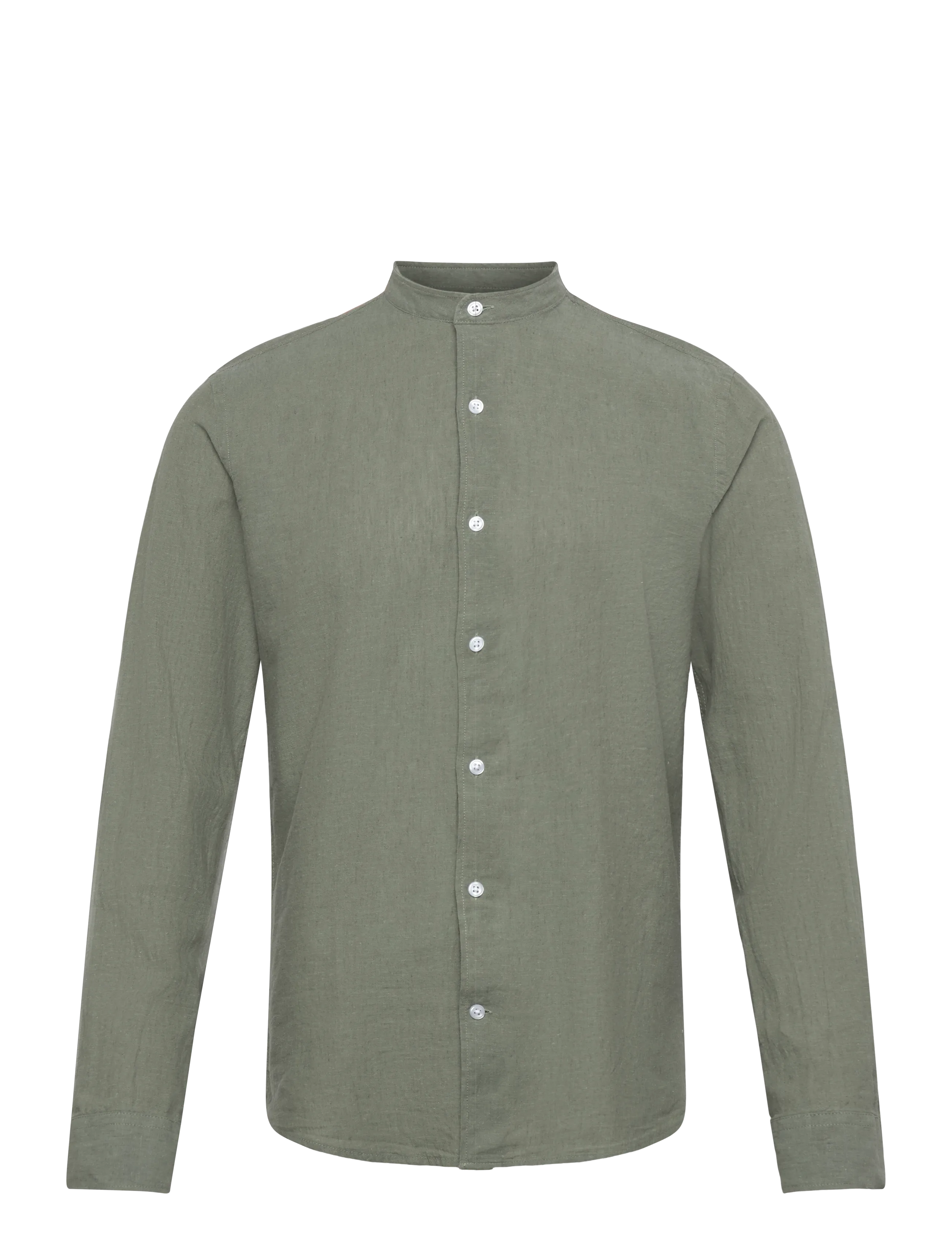 Lindbergh Linen/cotton shirt L/S - Särgid - FADED GREEN / green