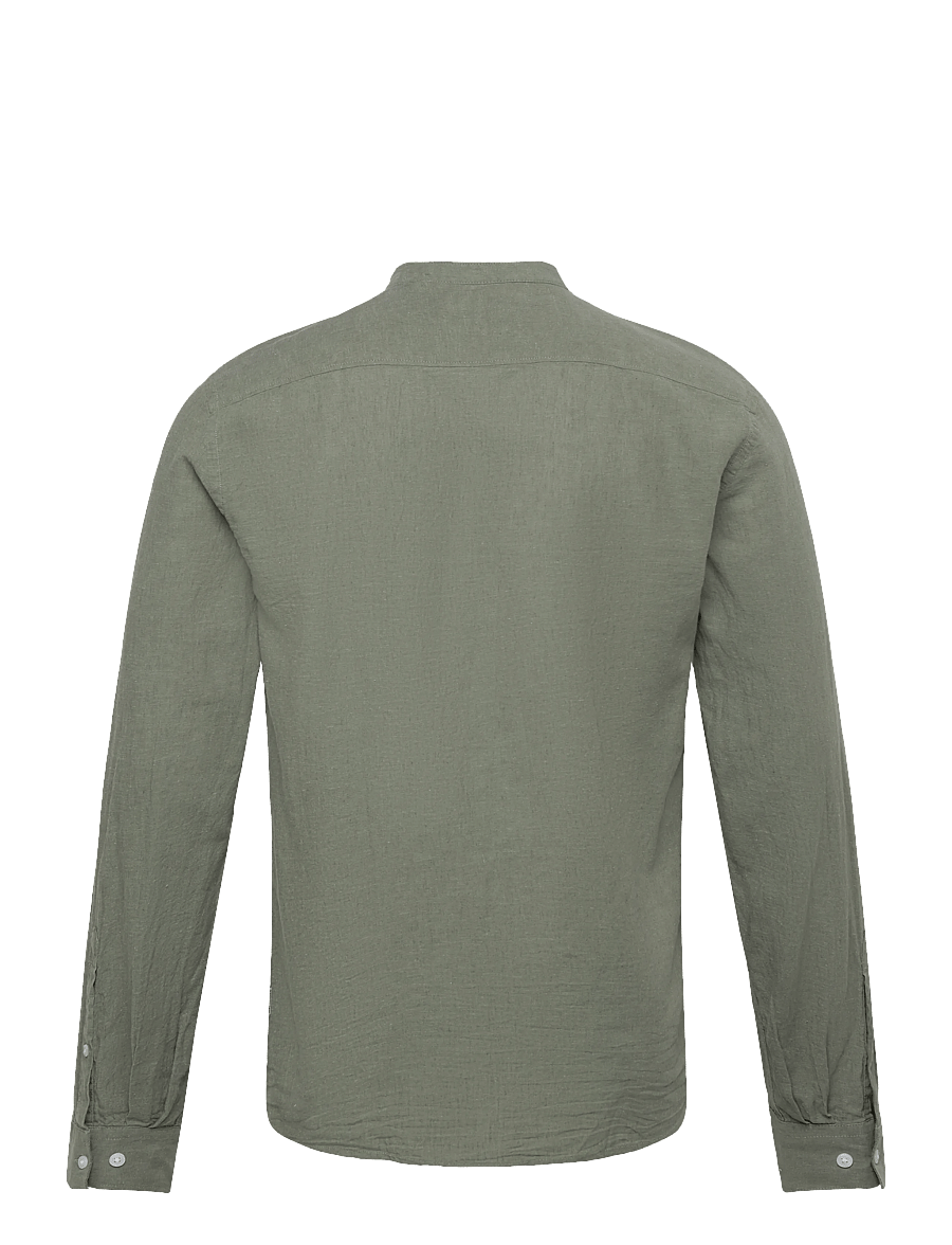 Lindbergh - Linen/cotton shirt L/S - oxfordi särgid - faded green - 2