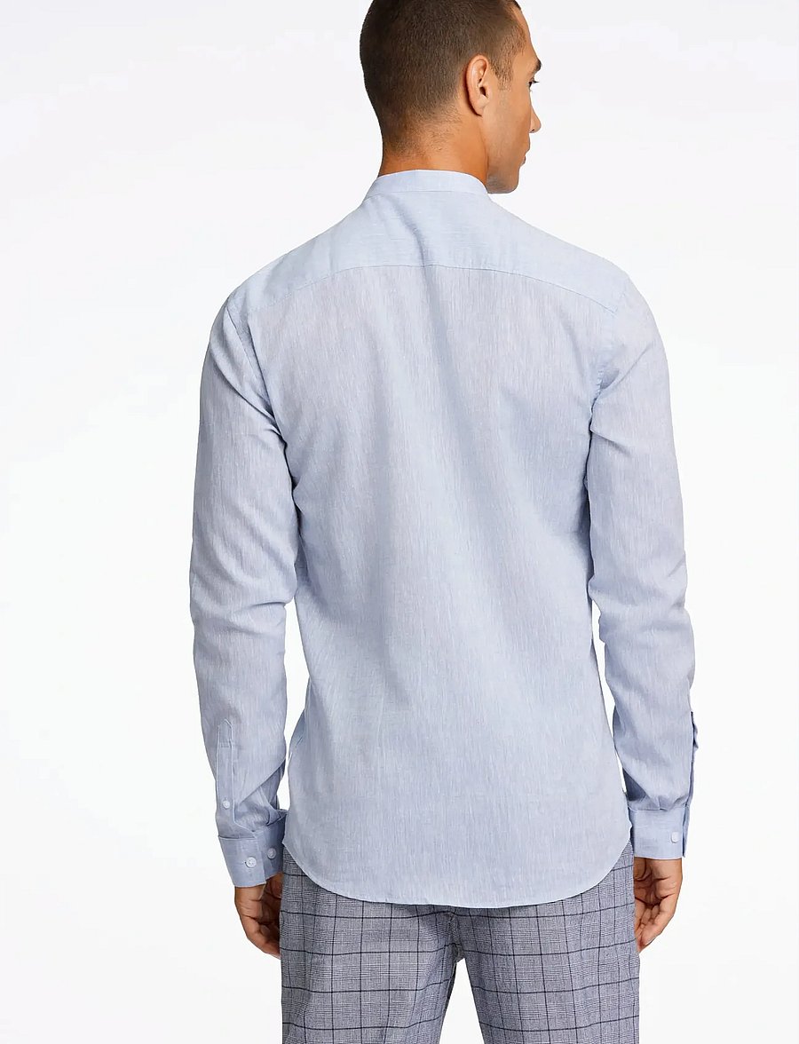 Lindbergh - Linen/cotton shirt L/S - oxford-hemden - lt blue - 4