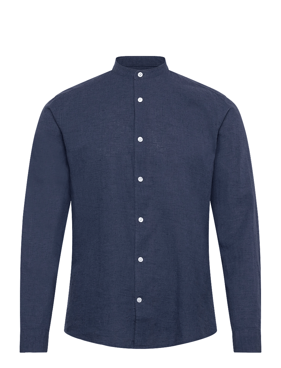 Lindbergh - Linen/cotton shirt L/S - oxfordi särgid - navy - 1