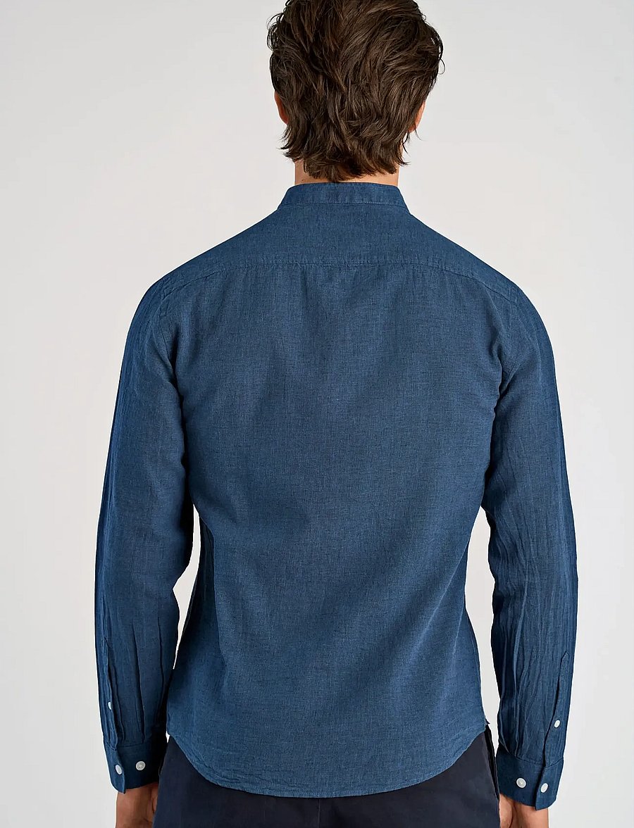 Lindbergh - Linen/cotton shirt L/S - oxfordi särgid - navy - 4