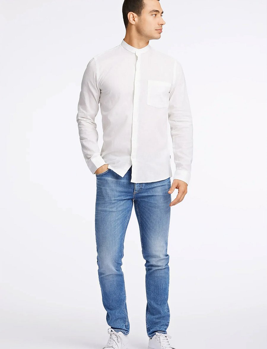Lindbergh - Linen/cotton shirt L/S - oxford-hemden - white - 0