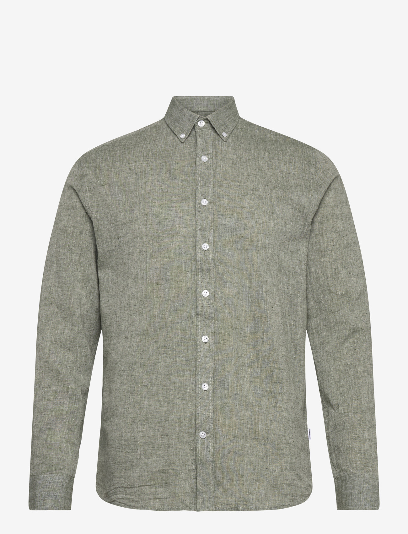 Lindbergh - Linen/cotton shirt L/S - oxford skjorter - army - 1