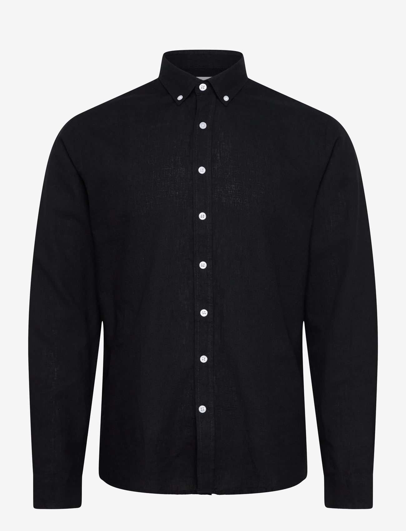 Lindbergh - Linen/cotton shirt L/S - oxford skjorter - black - 1
