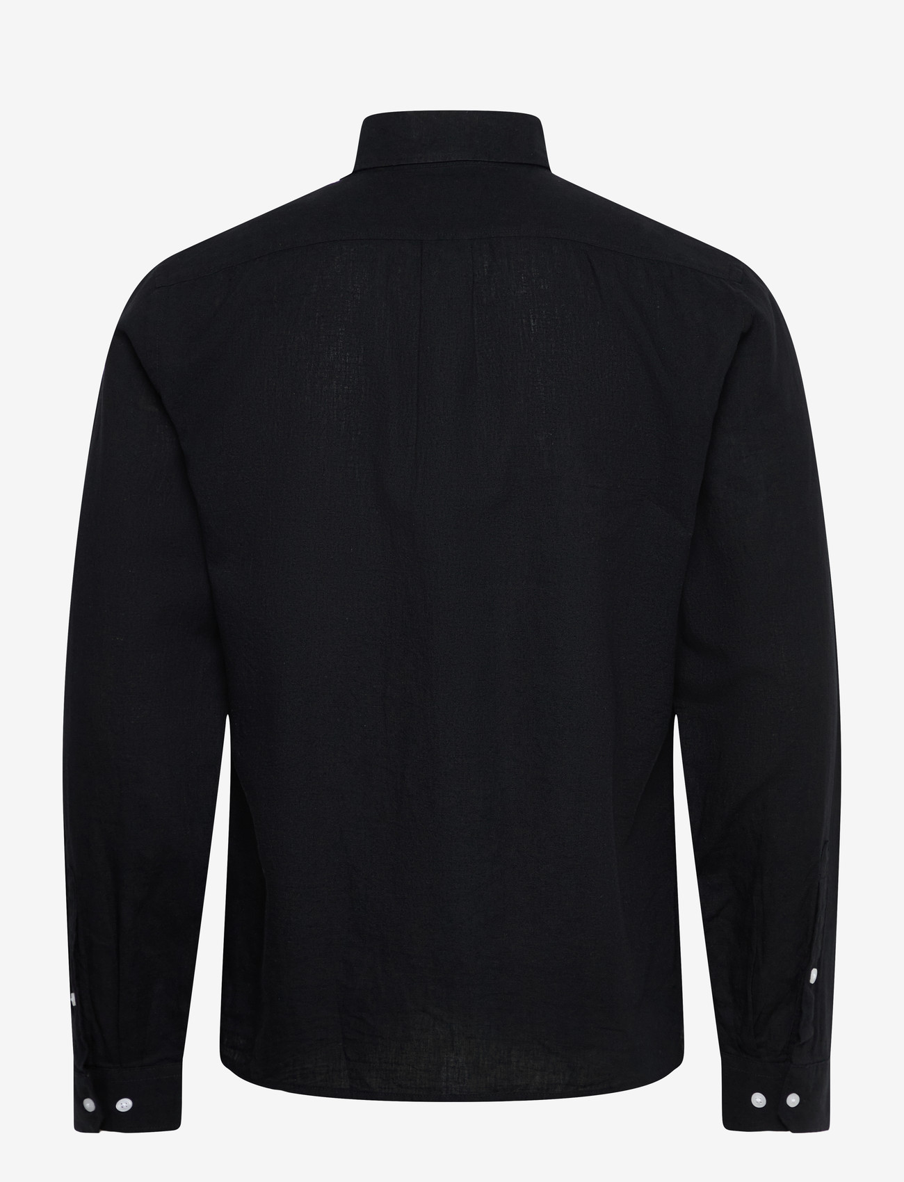 Lindbergh - Linen/cotton shirt L/S - oxford skjorter - black - 2