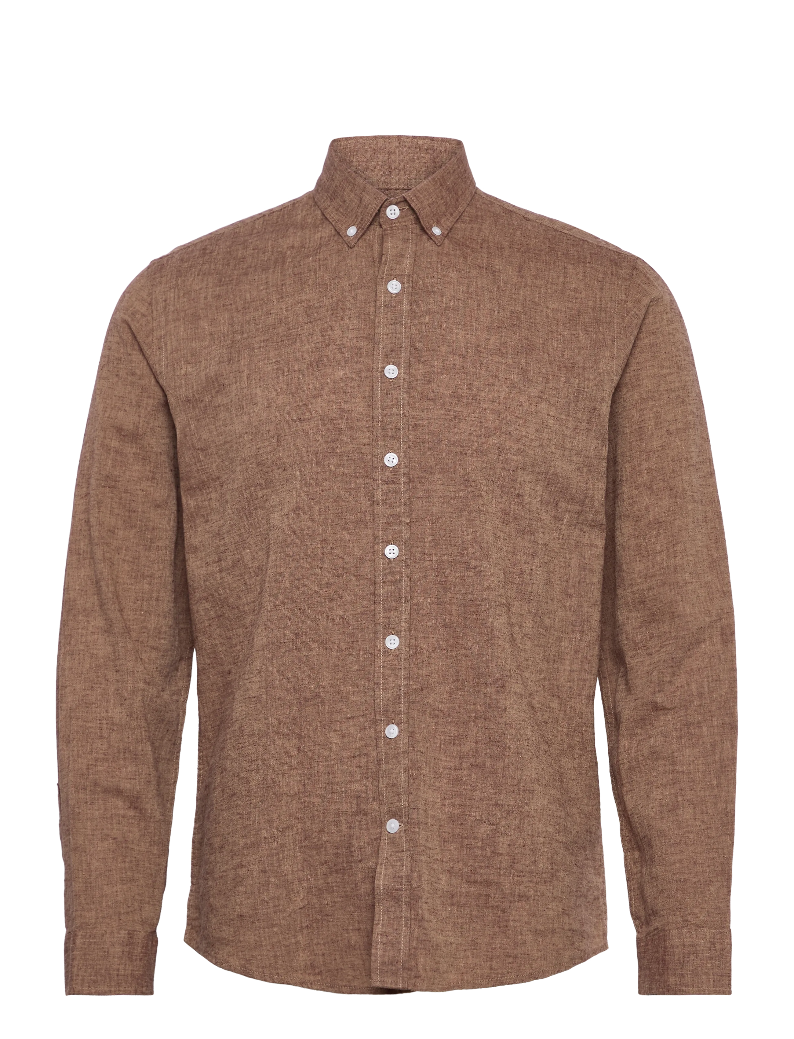 Lindbergh - Linen/cotton shirt L/S - oxfordi särgid - brown - 1