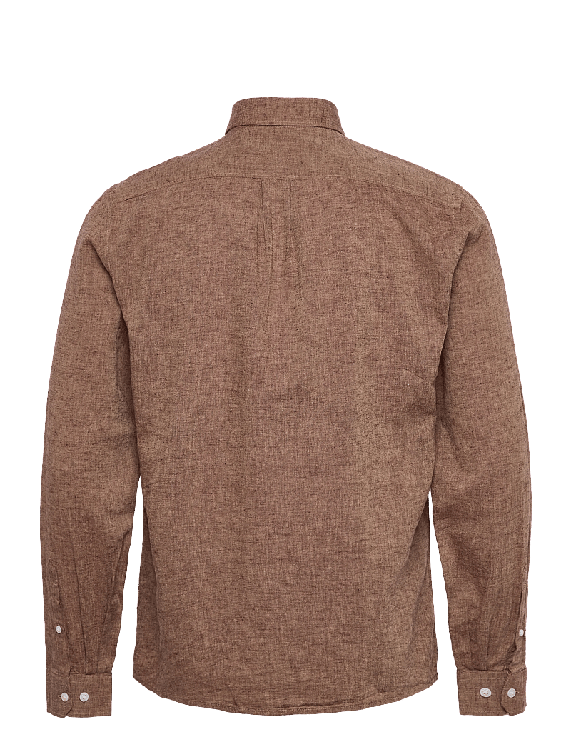 Lindbergh - Linen/cotton shirt L/S - oxford skjorter - brown - 2