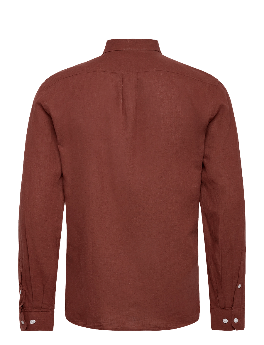 Lindbergh - Linen/cotton shirt L/S - chemises oxford - cacao - 1