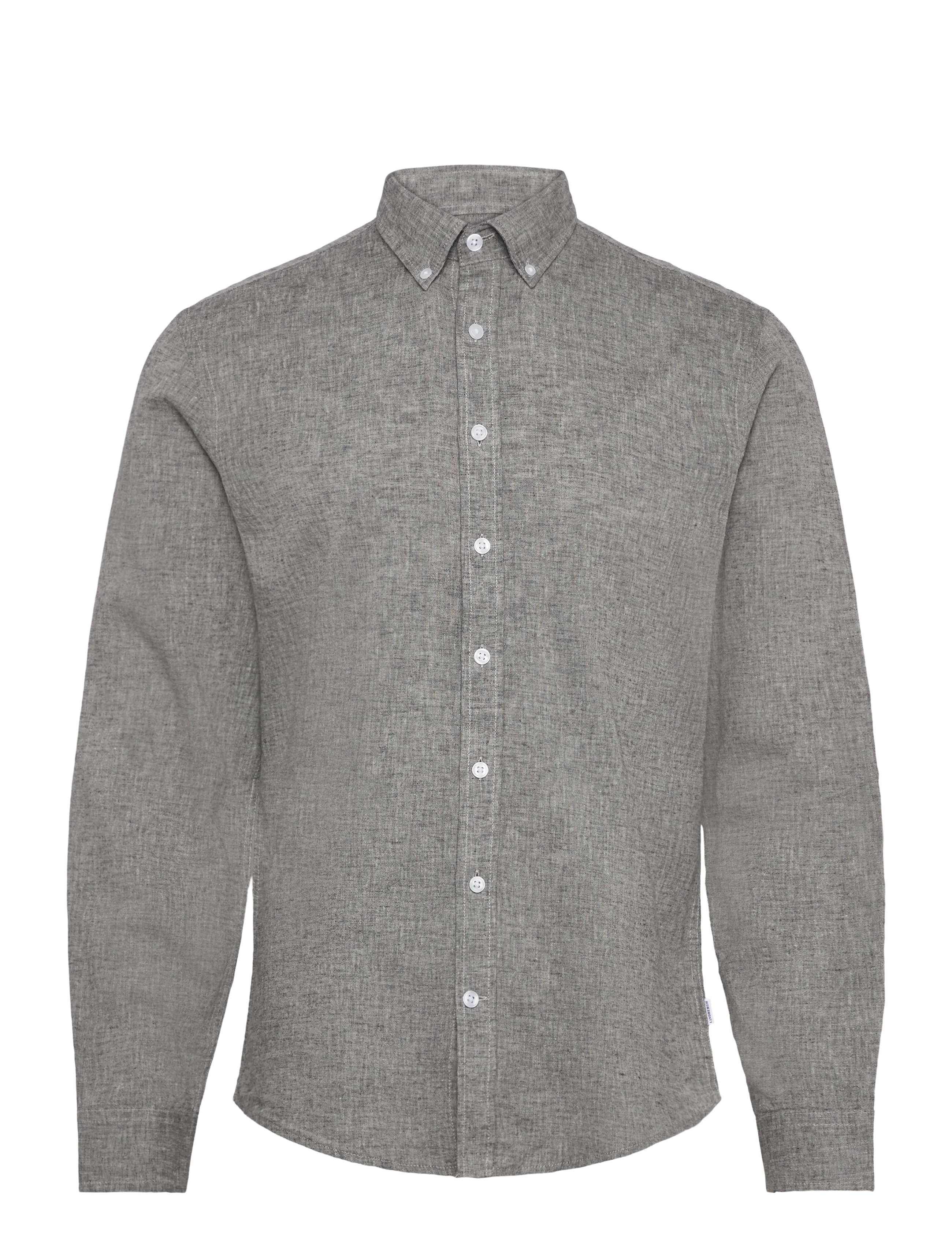 Lindbergh - Linen/cotton shirt L/S - oxfordi särgid - dusty grey - 1