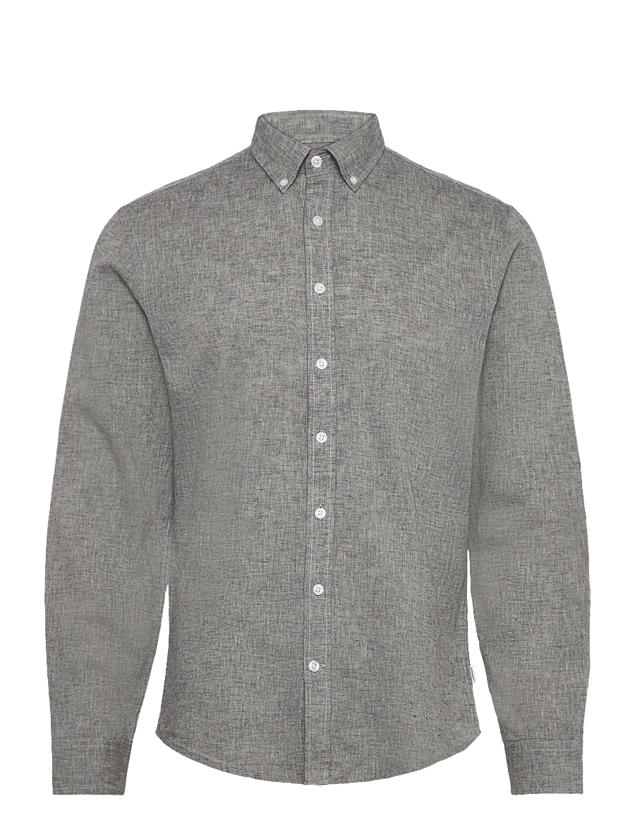 Lindbergh - Linen/cotton shirt L/S - oxford skjorter - dusty grey - 1