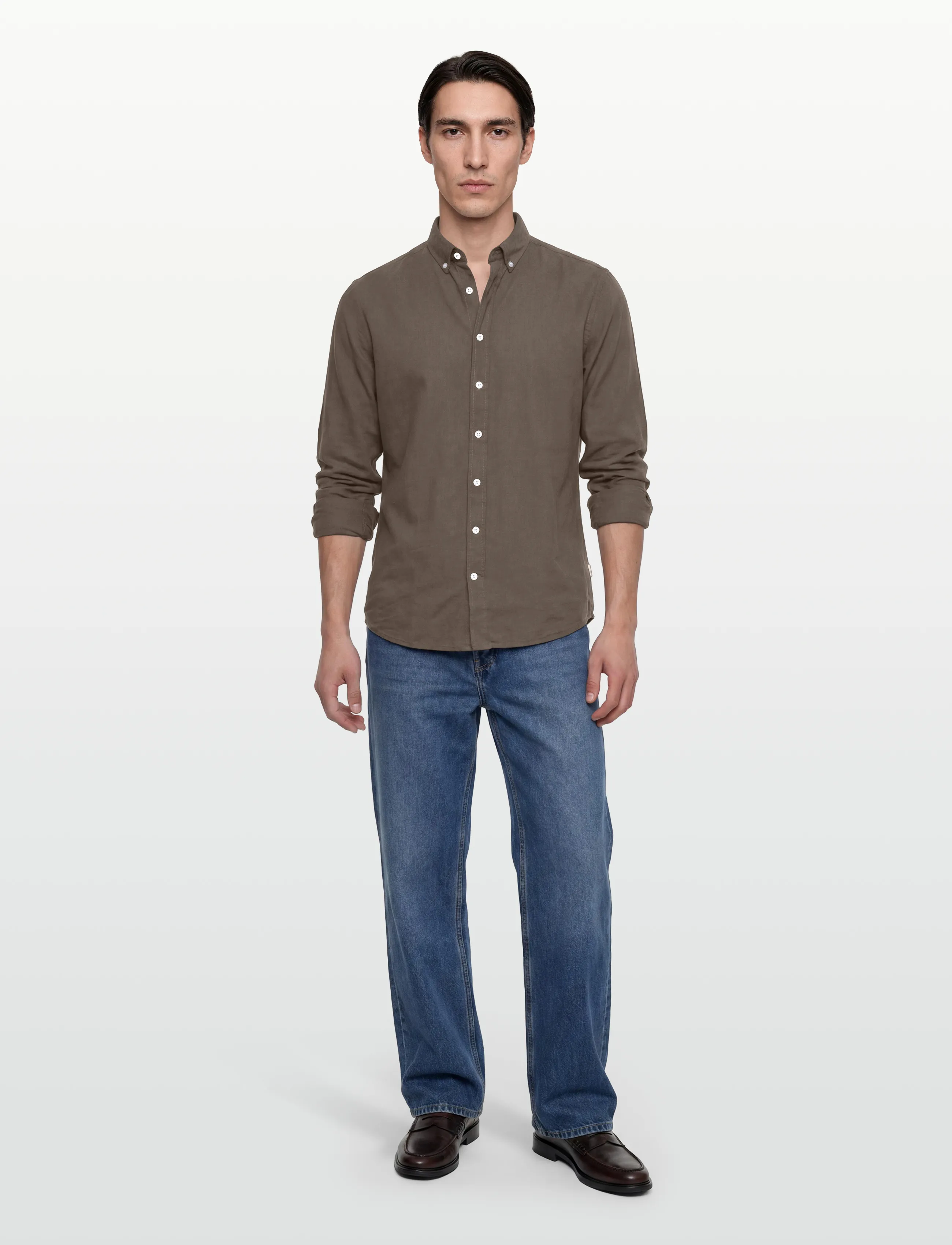 Lindbergh Linen/Cotton Shirt L/S, XL, Shirts, Weiß - Linen Männerswear