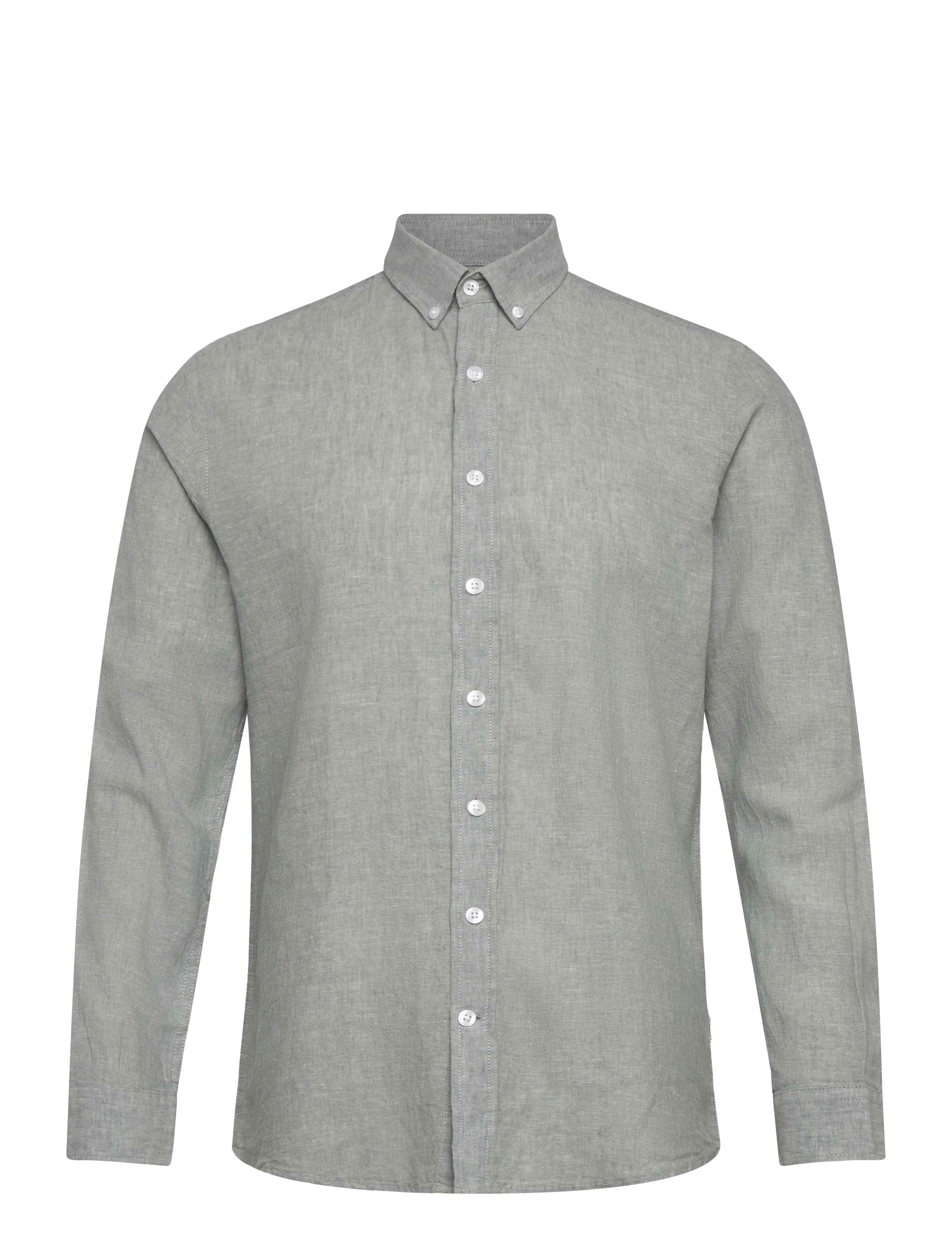 Lindbergh - Linen/cotton shirt L/S - oxford skjorter - faded aqua - 1